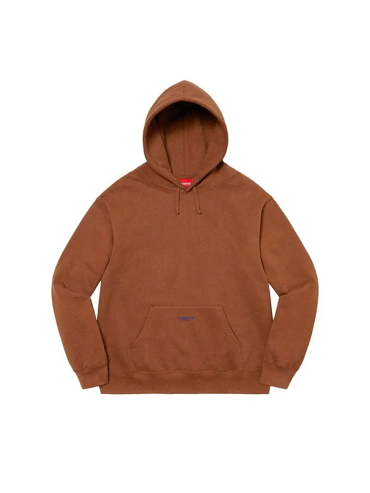 Худи Supreme Micro Logo Hooded Sweatshirt 'Brown' — изображение 1 из 1, коричневый
