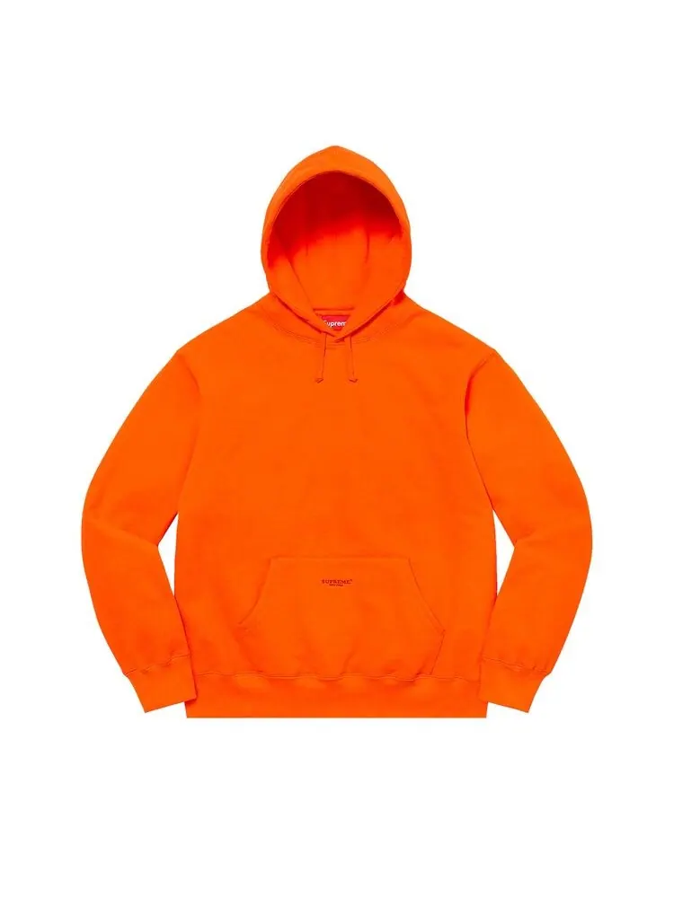Толстовка Supreme Micro Logo Hooded Sweatshirt Dark Orange — изображение 1 из 1, темный оранжевый