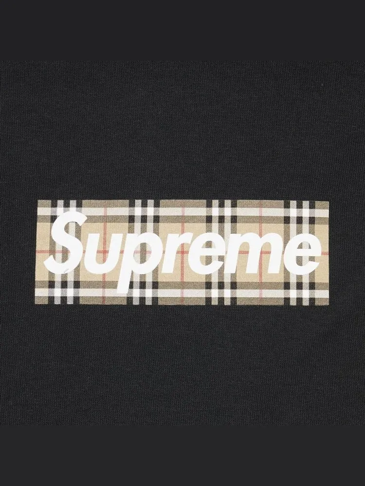 Футболка Supreme x Burberry Box Logo — изображение 3 из 3, черный