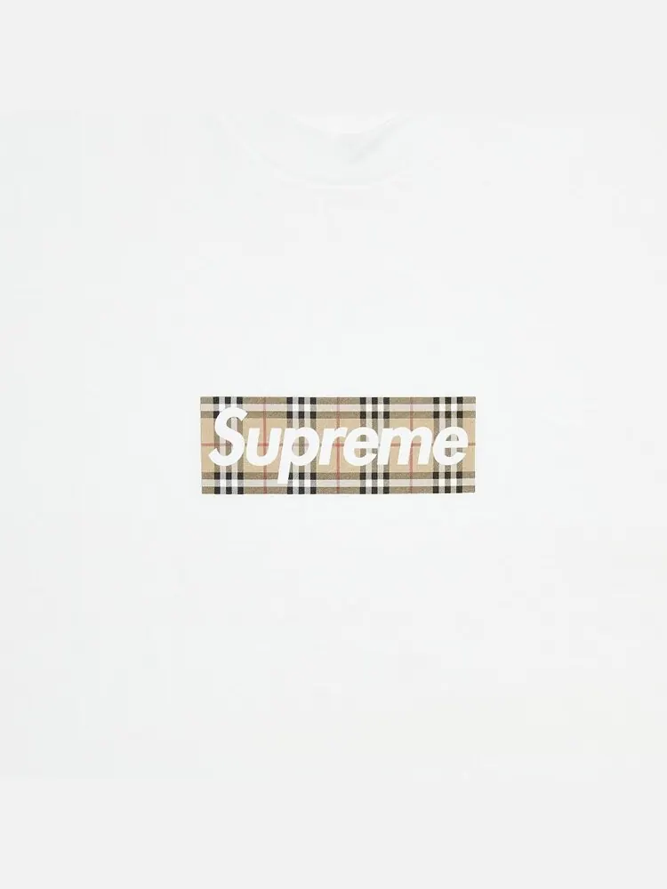 Футболка Supreme x Burberry Box Logo — изображение 3 из 4, белый