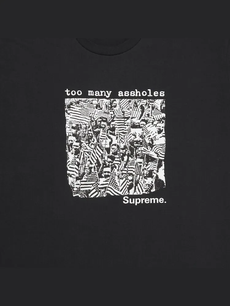 Футболка Supreme Too Many Assholes Tee 'Black' — изображение 3 из 3, черный