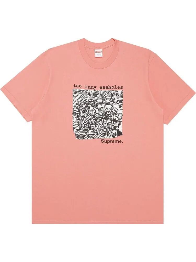 Футболка Supreme Too Many Assholes — изображение 1 из 3, розовый