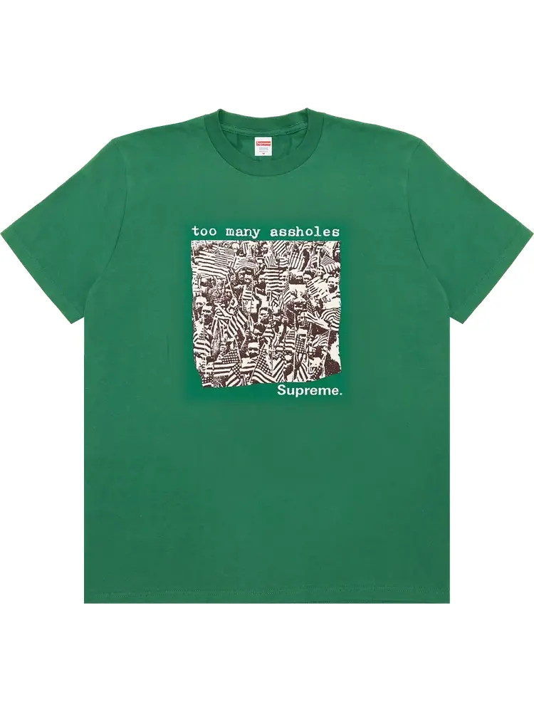 Футболка Supreme Too Many Assholes Tee 'Light Pine' — изображение 1 из 1, зеленый