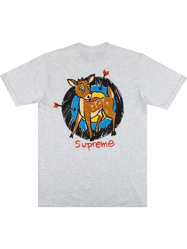 Футболка Supreme Deer Tee 'Ash Grey' — изображение 2 из 3, серый