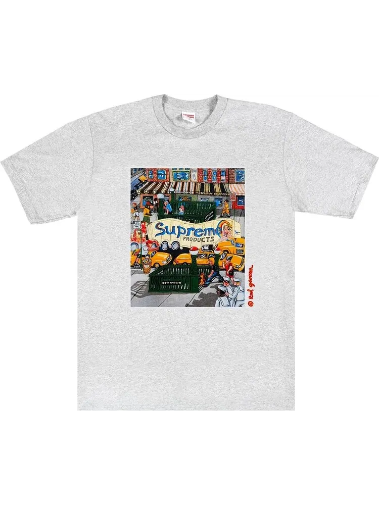 Футболка Supreme Manhattan Tee 'Ash Grey' — изображение 1 из 2, серый