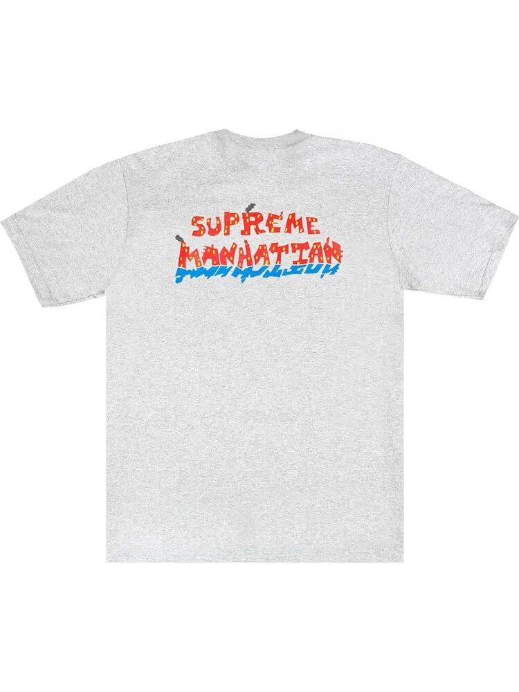 Футболка Supreme Manhattan Tee 'Ash Grey' — изображение 2 из 2, серый