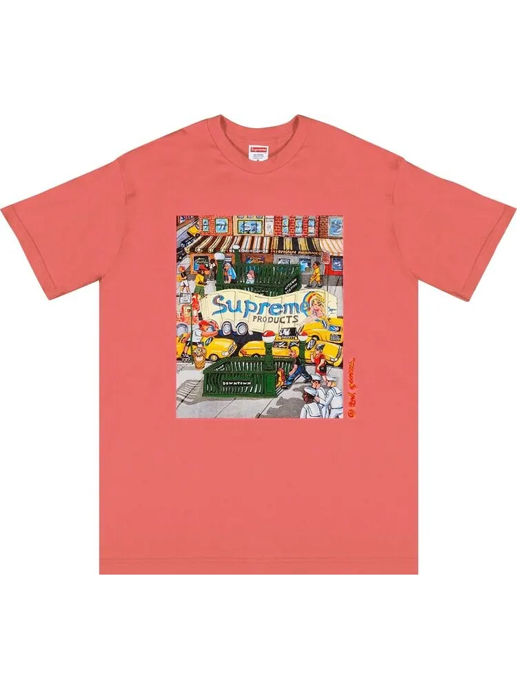 Футболка Supreme Manhattan Tee 'Bright Coral' — изображение 1 из 2, розовый