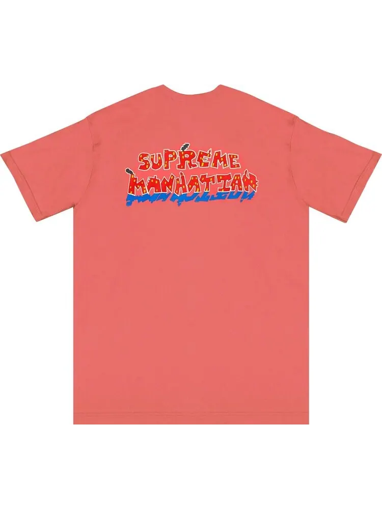 Футболка Supreme Manhattan Tee 'Bright Coral' — изображение 2 из 2, розовый