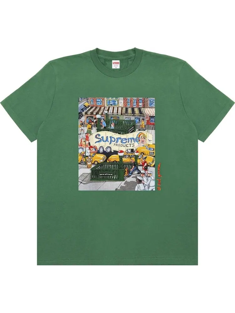 Футболка Supreme Manhattan Tee 'Light Pine' — изображение 1 из 2, зеленый
