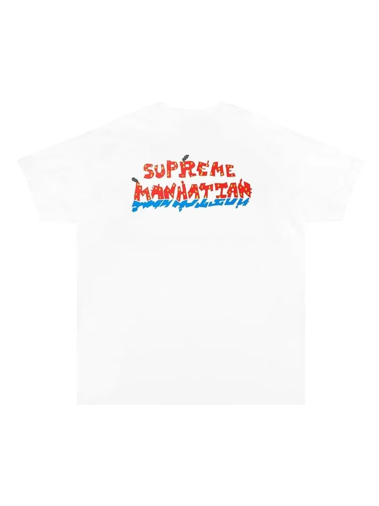 Футболка Supreme Manhattan Tee 'White' — изображение 2 из 2, белый