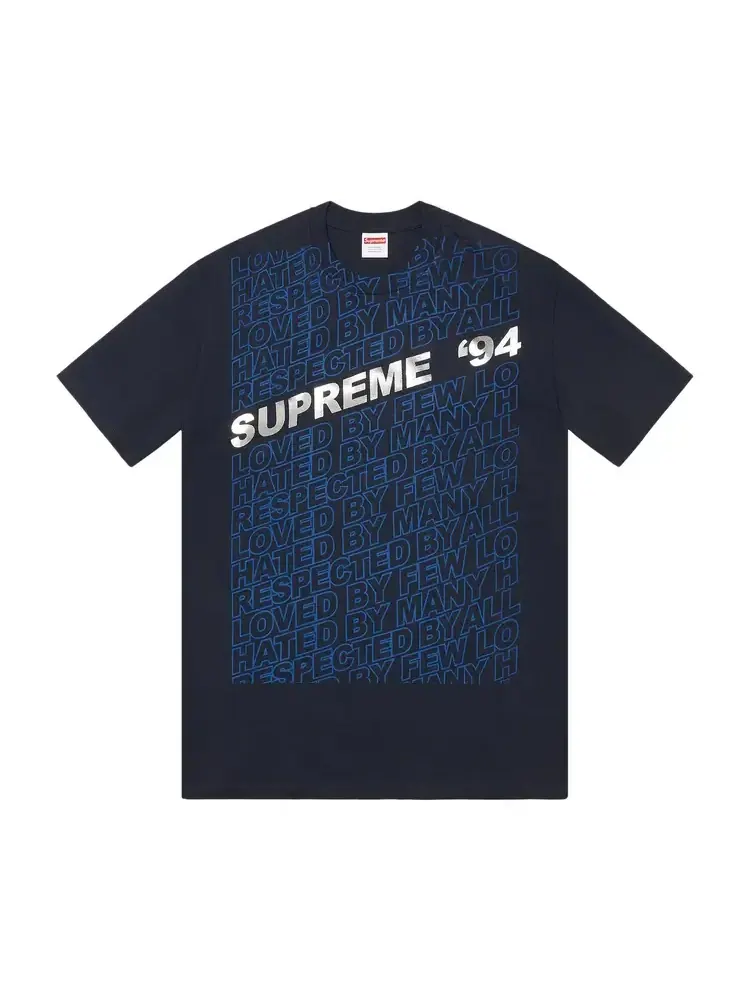 Футболка Supreme Respected Tee 'Navy' — изображение 1 из 1, синий