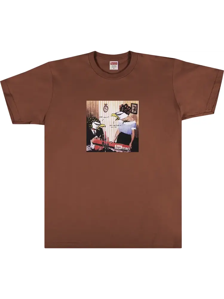 Футболка Supreme x ANTIHERO Curbs Tee 'Brown' — изображение 1 из 1, коричневый