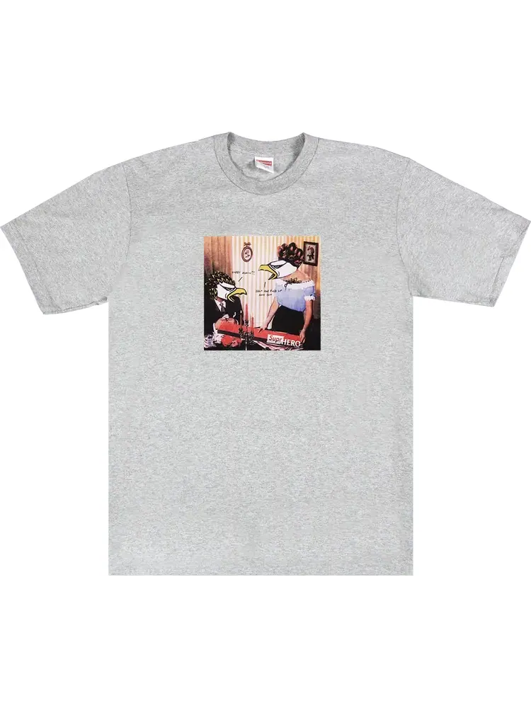 Футболка Supreme x ANTIHERO Curbs Tee 'Heather Grey' — изображение 1 из 1, серый