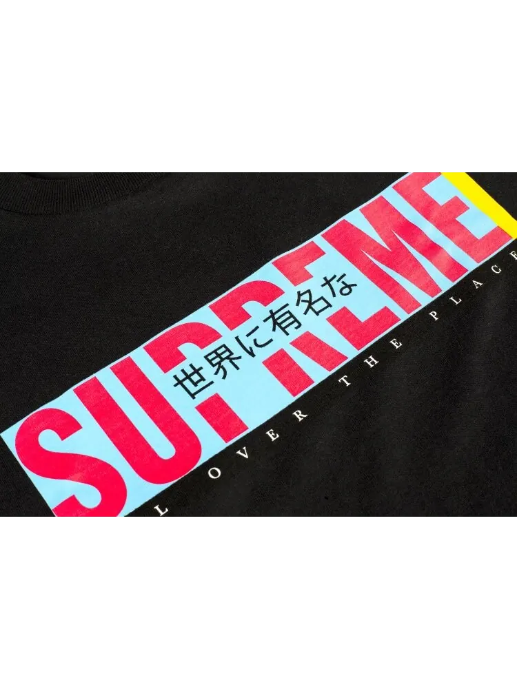 Футболка Supreme All Over Tee 'Black' — изображение 2 из 2, черный