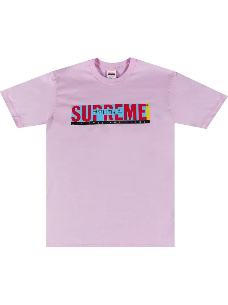 Футболка Supreme All Over Tee 'Light Pink' — изображение 1 из 2, розовый