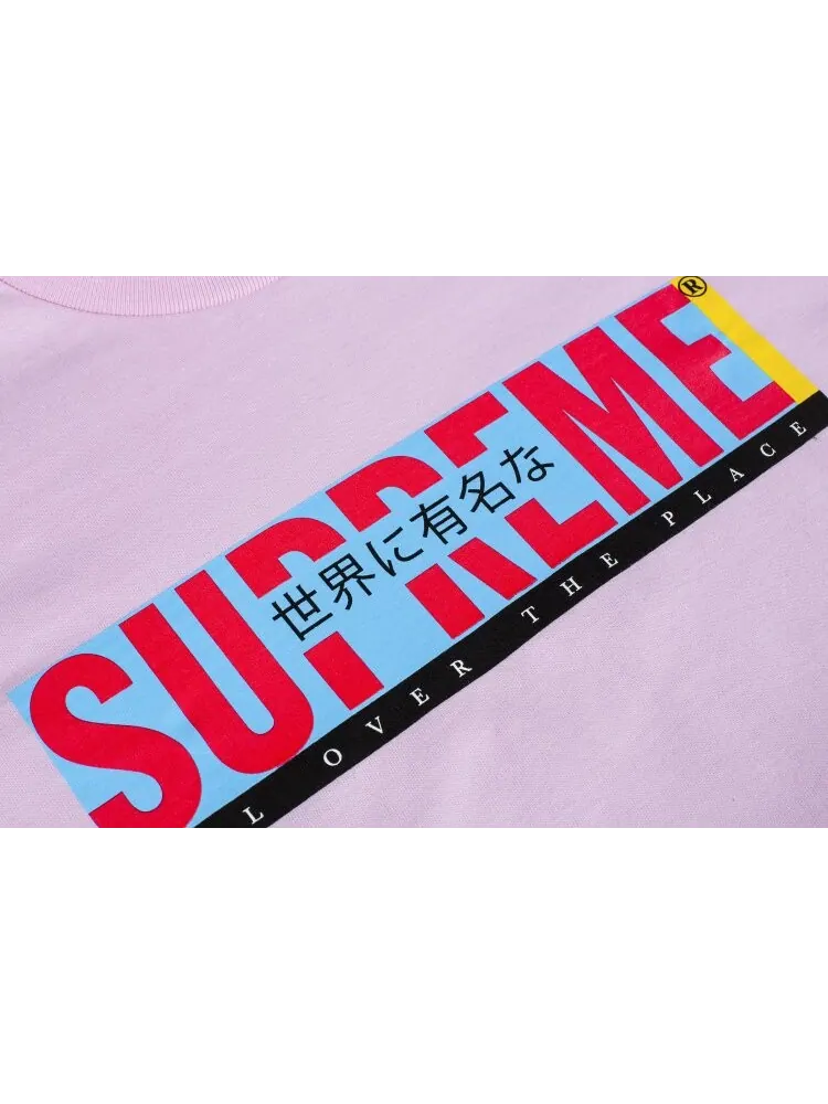 Футболка Supreme All Over Tee 'Light Pink' — изображение 2 из 2, розовый