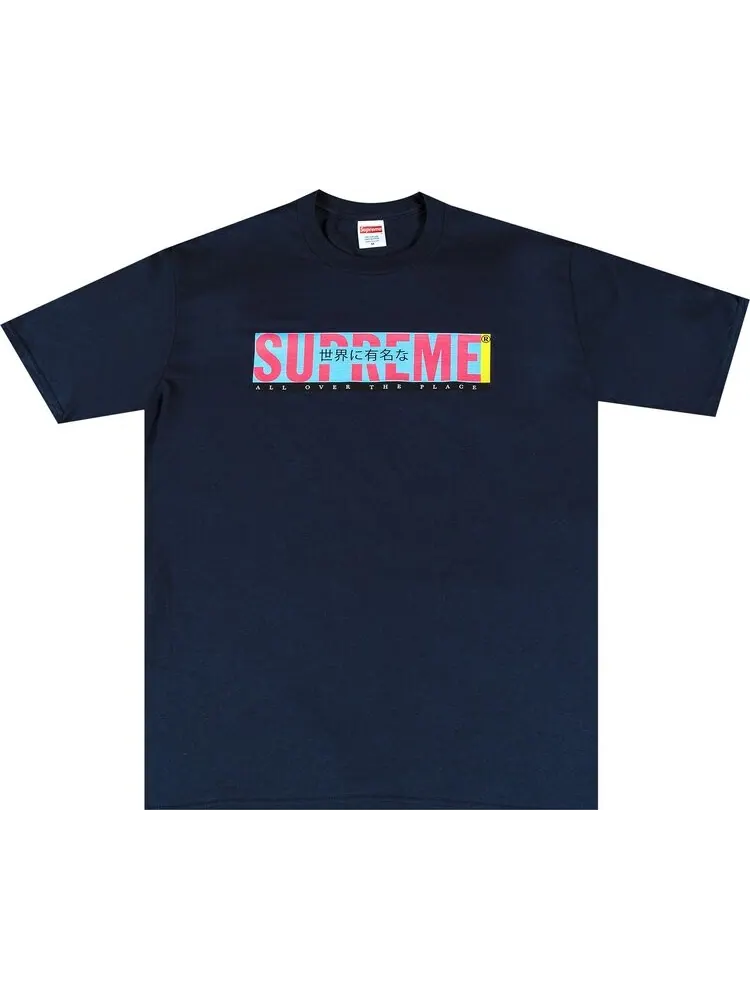 Футболка Supreme All Over Tee 'Navy' — изображение 1 из 2, синий