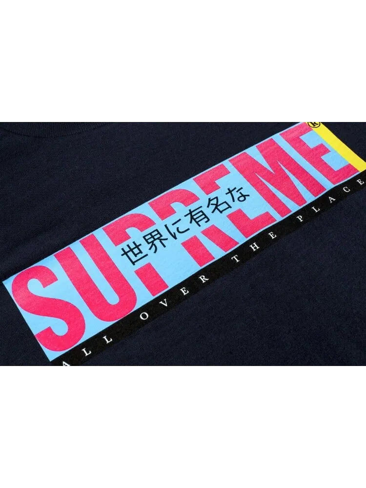 Футболка Supreme All Over Tee 'Navy' — изображение 2 из 2, синий