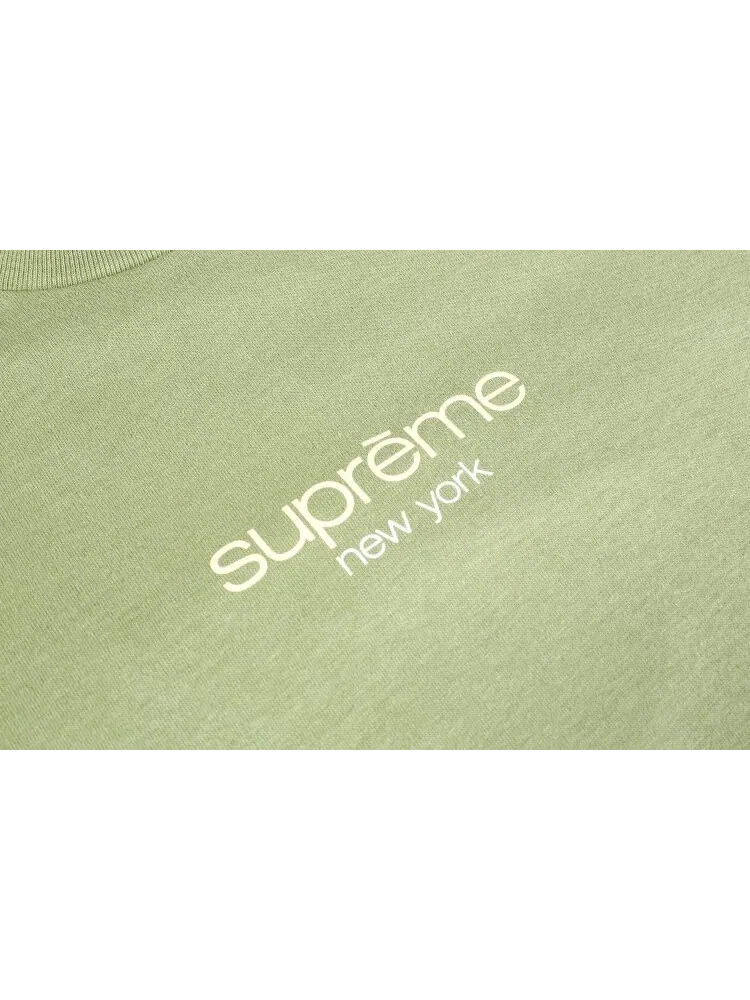Футболка Supreme Classic Logo Tee 'Light Olive' — изображение 2 из 2, зеленый