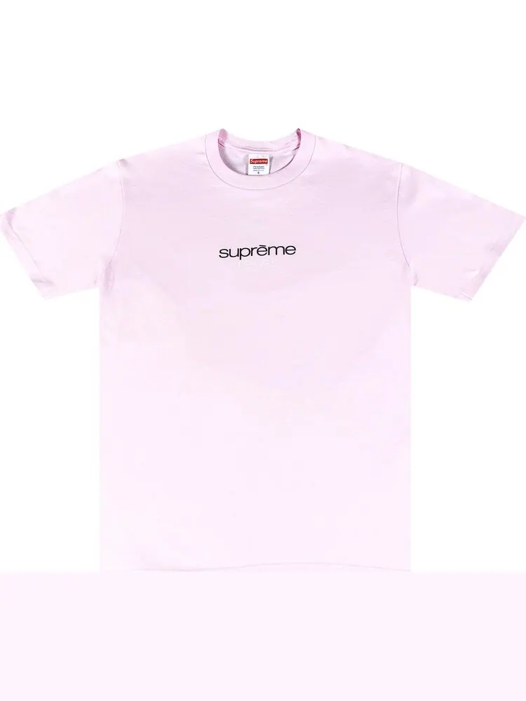 Футболка Supreme Classic Logo Tee 'Light Pink' — изображение 1 из 2, розовый