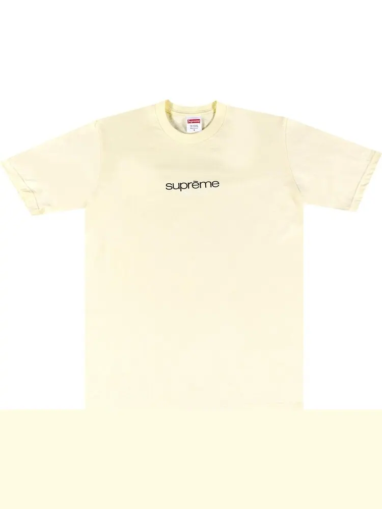 Футболка Supreme Classic Logo Tee 'Pale Yellow' — изображение 1 из 2, желтый