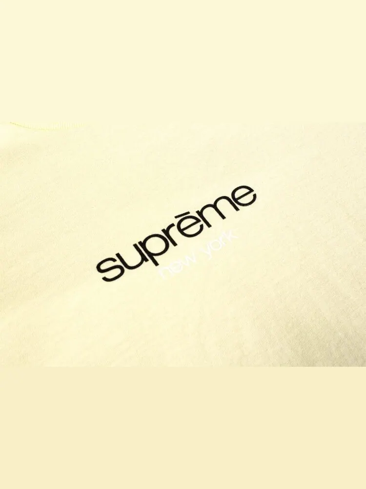Футболка Supreme Classic Logo Tee 'Pale Yellow' — изображение 2 из 2, желтый