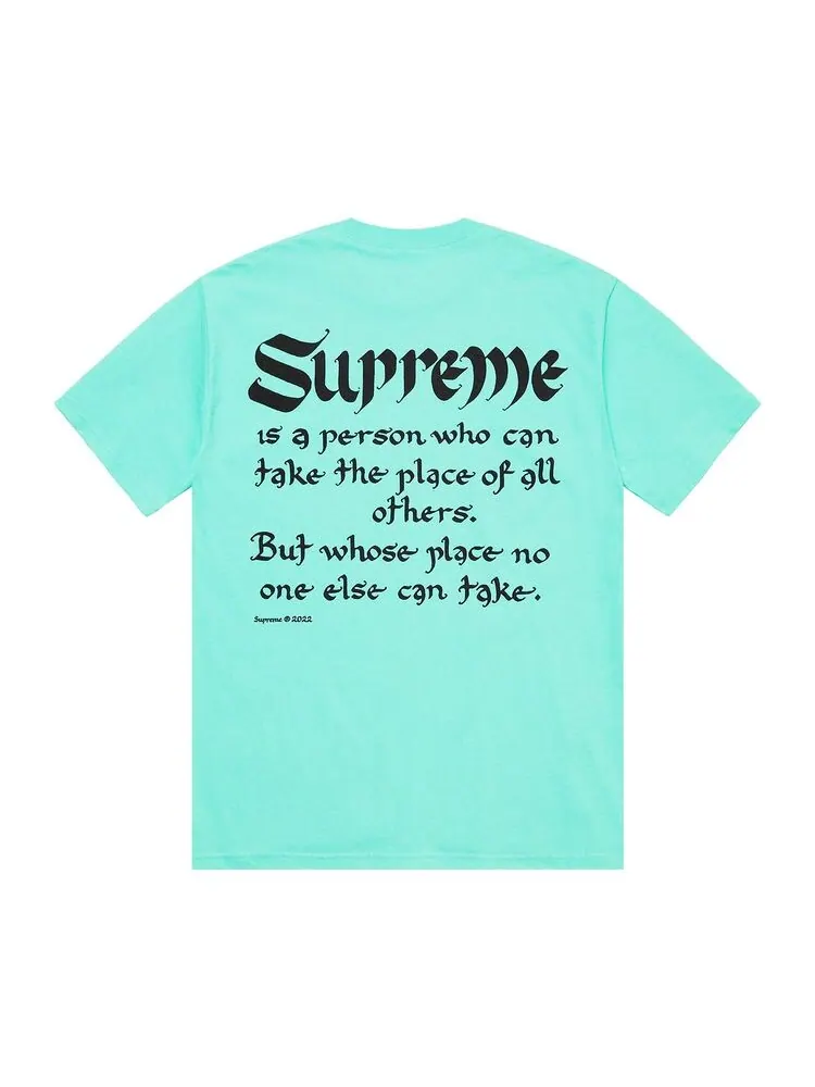 Футболка Supreme Person Tee Teal — изображение 2 из 2, бирюзовый
