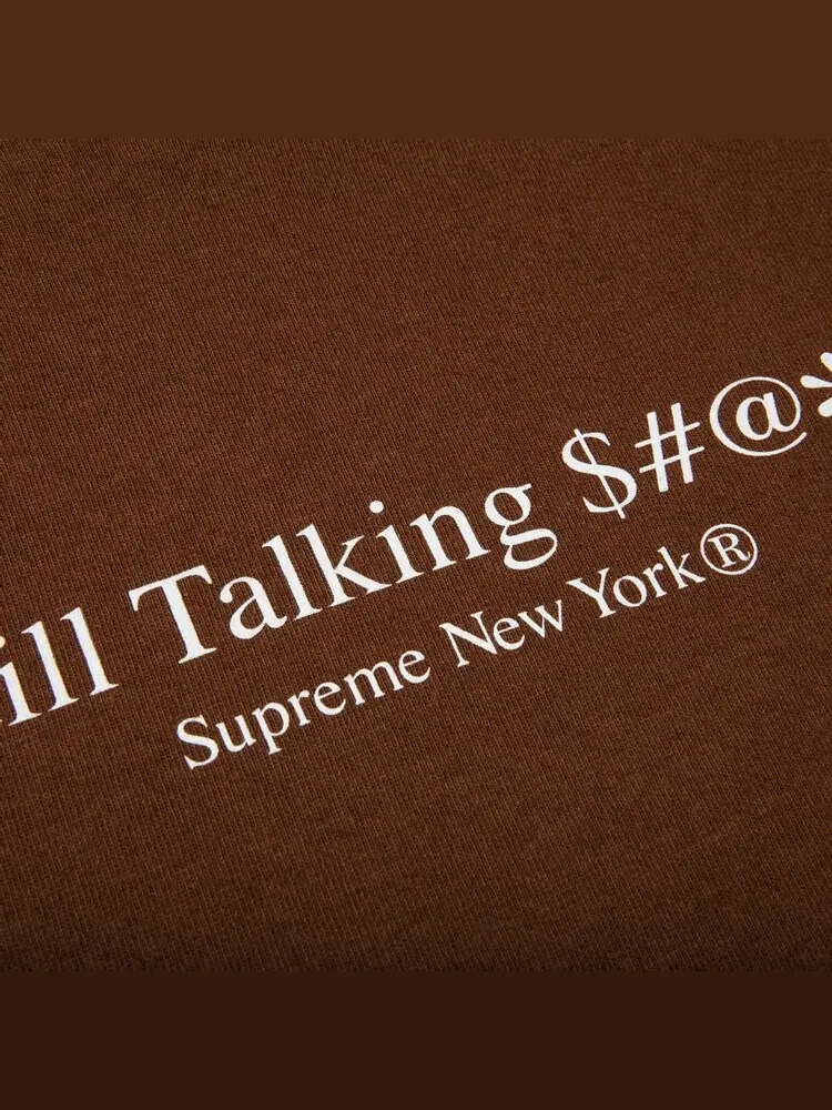 Футболка Supreme Still Talking Tee 'Brown' — изображение 3 из 3, коричневый