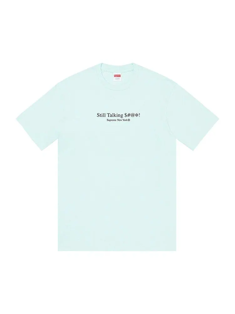 Футболка Supreme Still Talking Tee 'Pale Blue' — изображение 1 из 2, синий