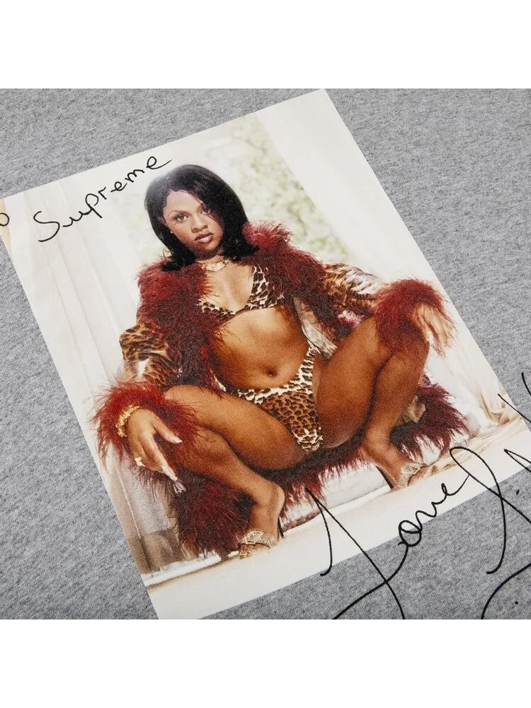 Футболка Supreme Lil Kim Tee 'Heather Grey' — изображение 3 из 3, серый
