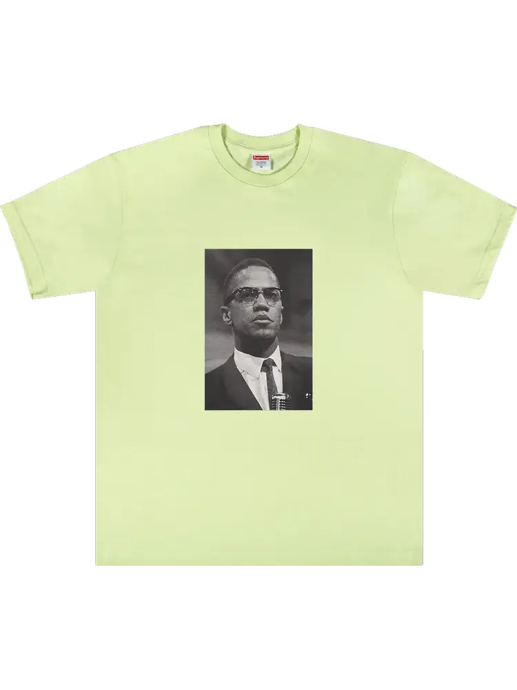 Футболка Supreme Malcolm X Tee 'Pale Mint' — изображение 1 из 1, зеленый