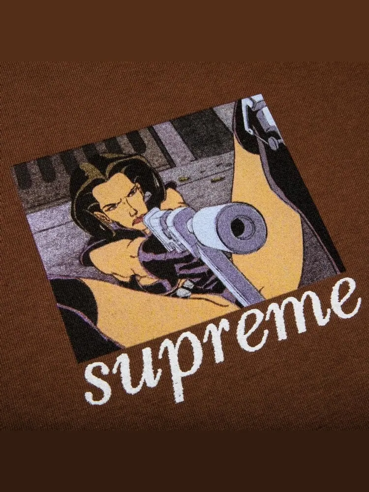 Футболка Supreme Aeon Flux Gun Tee 'Brown' — изображение 2 из 2, коричневый