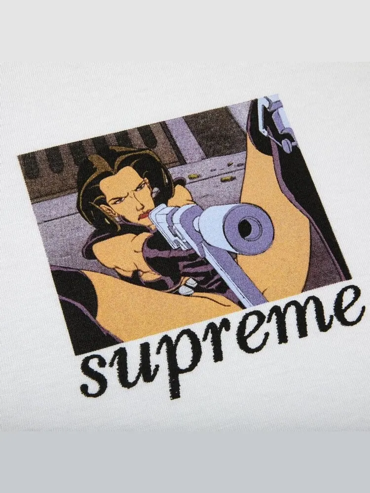 Футболка Supreme Aeon Flux Gun Tee 'White' — изображение 2 из 2, белый