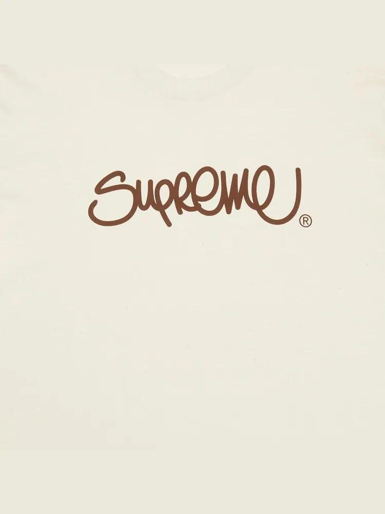 Футболка Supreme Handstyle Tee 'Natural' — изображение 3 из 3, бежевый