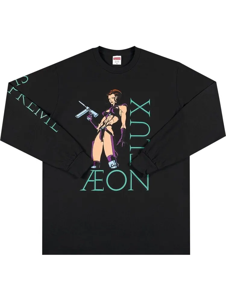 Лонгслив Supreme Aeon Flux Long-Sleeve Tee 'Black' — изображение 1 из 2, черный