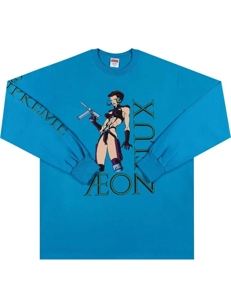 Лонгслив Supreme Aeon Flux Long-Sleeve Tee 'Bright Blue' — изображение 1 из 2, синий