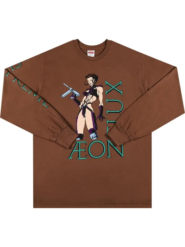Лонгслив Supreme Aeon Flux Long-Sleeve Tee 'Brown' — изображение 1 из 2, коричневый