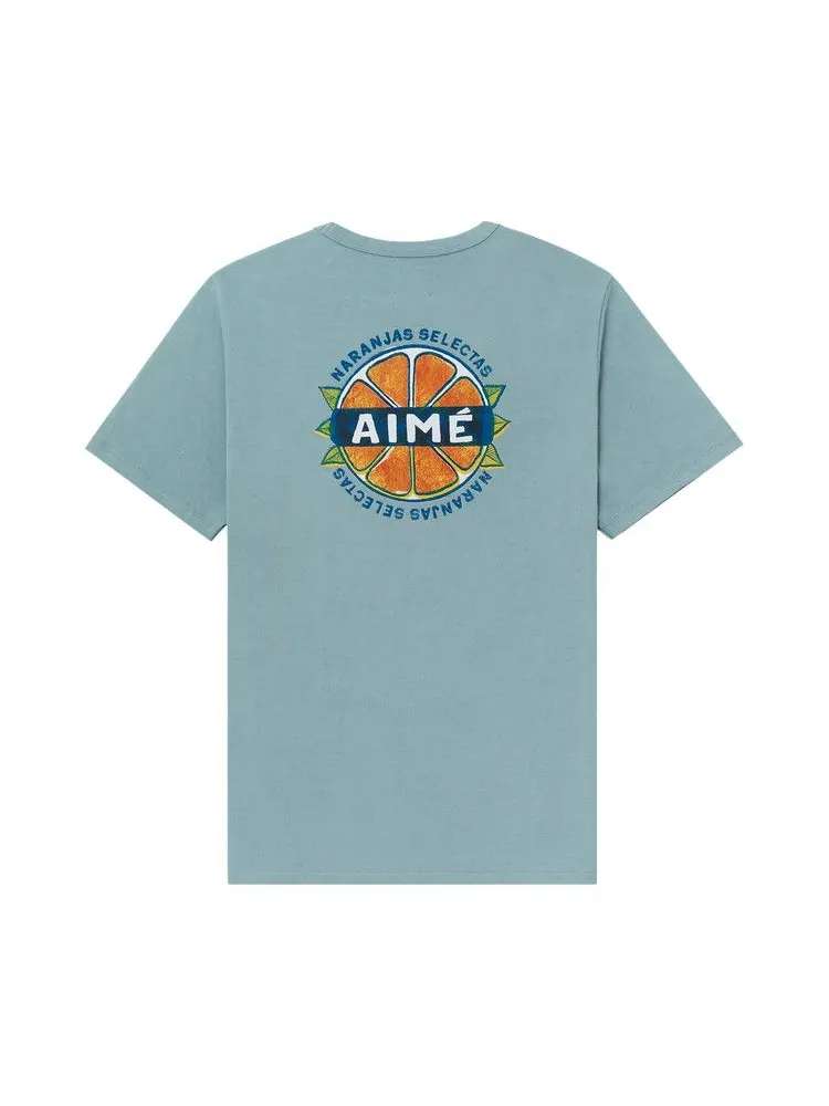 Футболка Aimé Leon Dore Orange Stamp Tee — изображение 2 из 2, турмалиновый