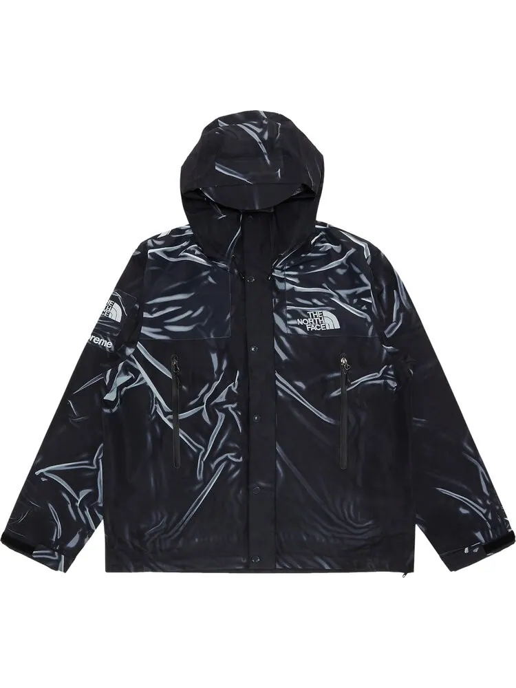 Куртка Supreme x The North Face Printed Taped Seam Shell Jacket 'Black' — изображение 1 из 3, черный