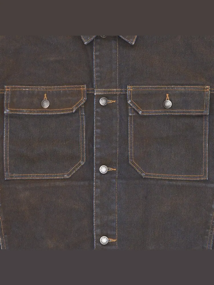 Куртка Supreme Flocked Denim Trucker Jacket 'Gold' — изображение 3 из 3, золото