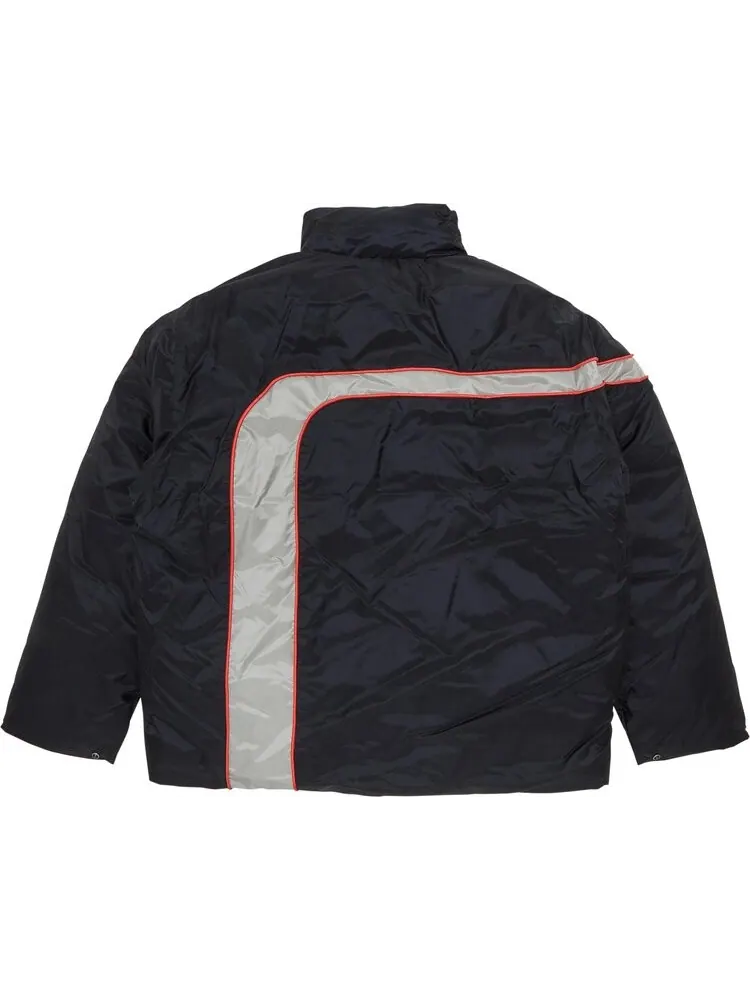 Пуховик Supreme Stripe Puffer Jacket 'Black' — изображение 2 из 3, черный