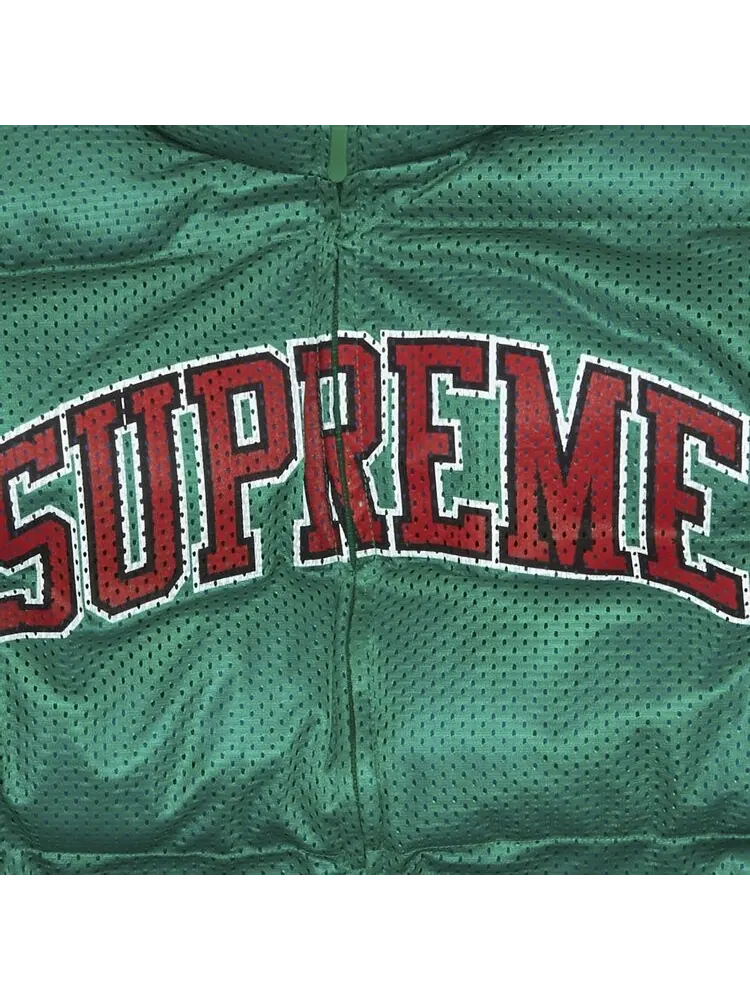 Пуховик Supreme Mesh Jersey Puffer Jacket 'Green' — изображение 3 из 3, зеленый