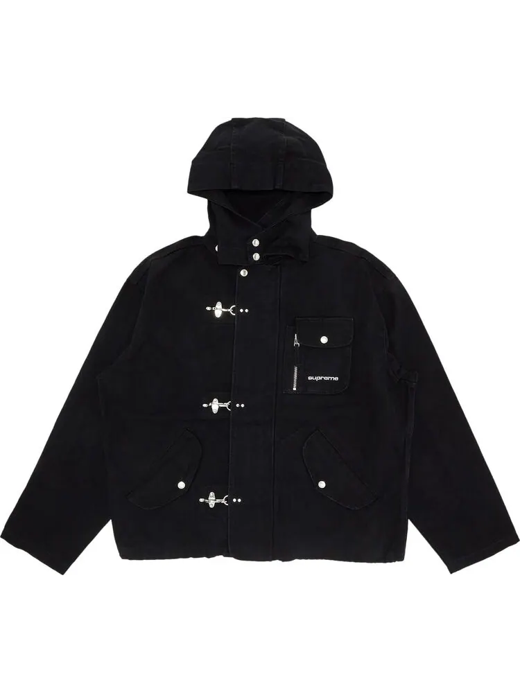 Куртка Supreme Canvas Clip Jacket 'Black' — изображение 1 из 3, черный
