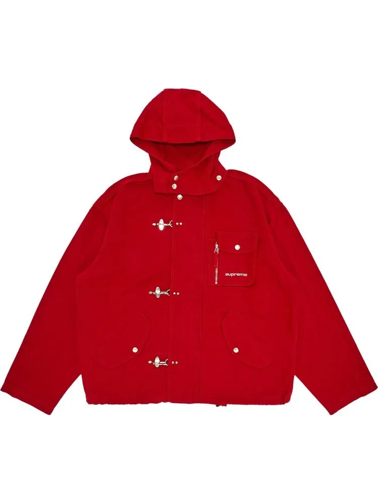 Куртка Supreme Canvas Clip Jacket 'Red' — изображение 1 из 3, красный