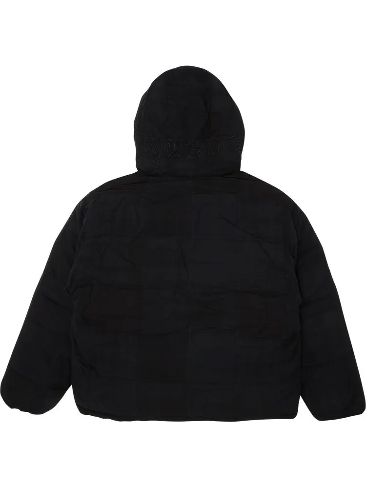 Пуховик Supreme Madras Reversible WINDSTOPPER Puffer Jacket 'Black' — изображение 2 из 5, черный