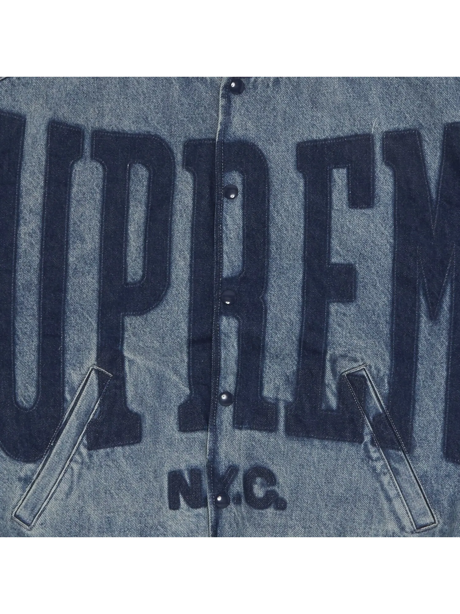 Университетская джинсовая куртка Supreme Washed Knockout — изображение 3 из 3, синий