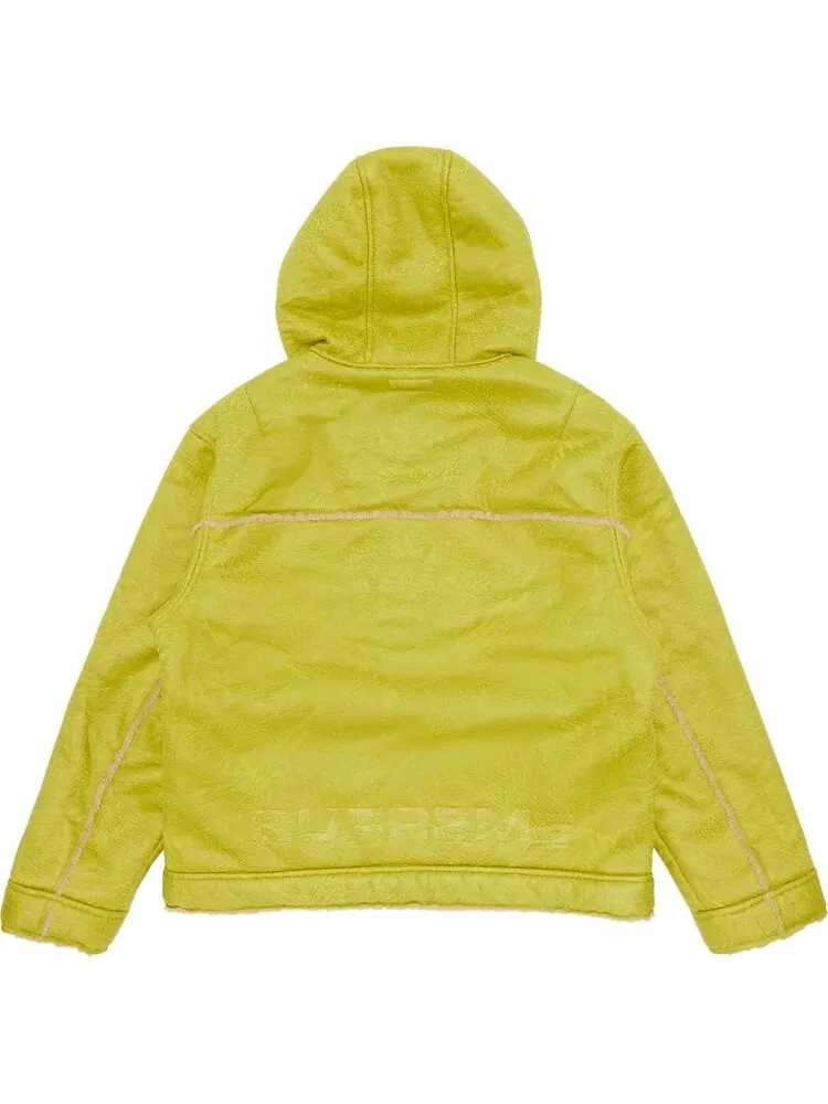 Куртка Supreme Faux Shearling Hooded Jacket 'Citrus' — изображение 2 из 3, желтый