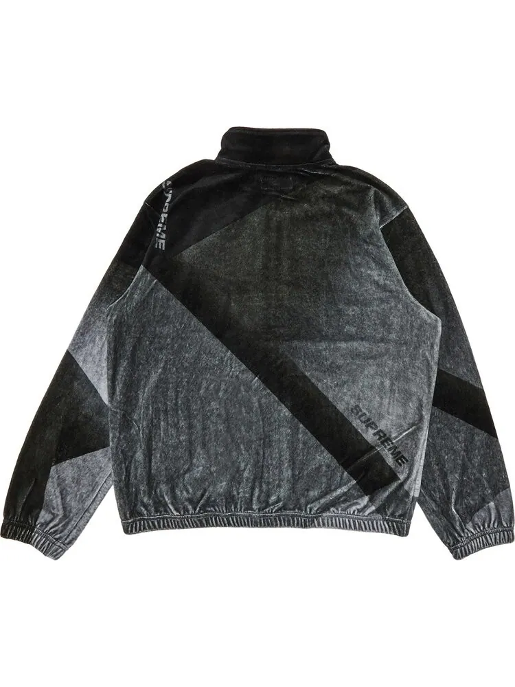 Куртка Supreme Geo Velour Track Jacket Black — изображение 2 из 3, черный