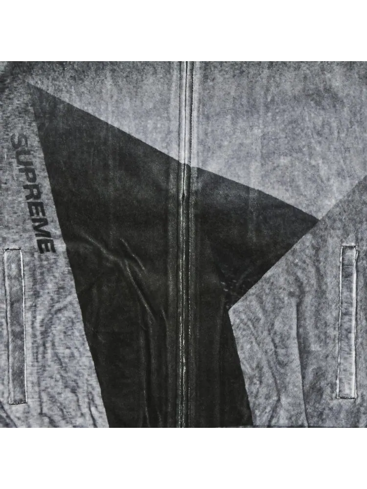 Куртка Supreme Geo Velour Track Jacket Black — изображение 3 из 3, черный