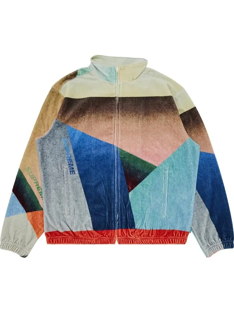 Куртка Supreme Geo Velour Track Jacket Multicolor — изображение 1 из 3, мульти